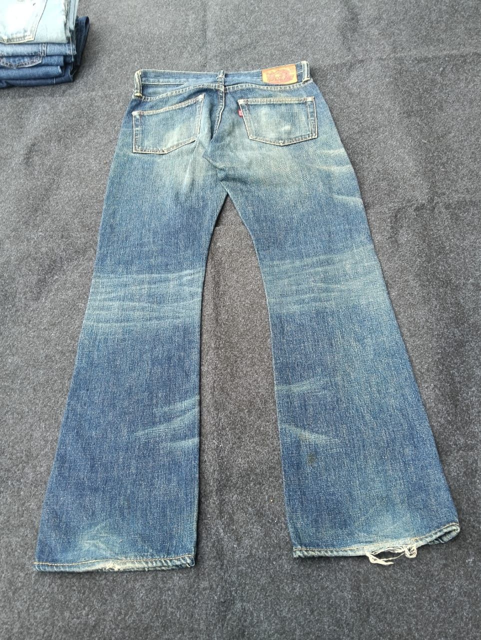 Skull Jeans by an Alchemist VINTAGE Skull Jeans By An Alchemist 550BXX Distressed Flare. Size US 30 / EU 46 - 2 Thumbnail