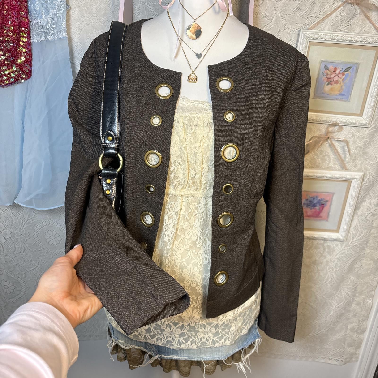 Cartoon Network vintage grommet blazer office siren jacket Size XL / US 12-14 / IT 48-50 - 2 Thumbnail