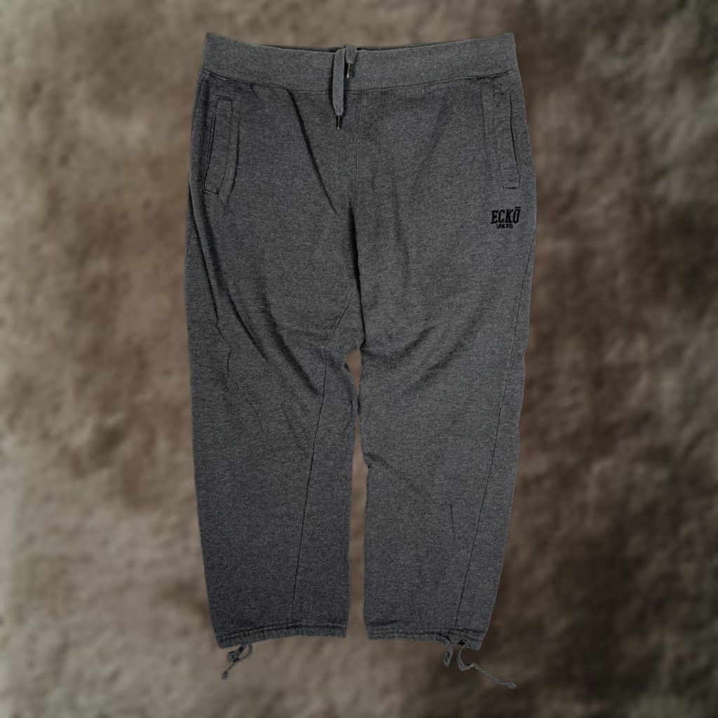 Ecko Unltd. VINTAGE Ecko Unltd Sweatpants Mens XL Fleece Jogger Pants Gray Cuff Relaxed Fit Elastic Waist Pockets Drawstring 28 In Inseam Size US 36 / EU 52 - 1 Thumbnail