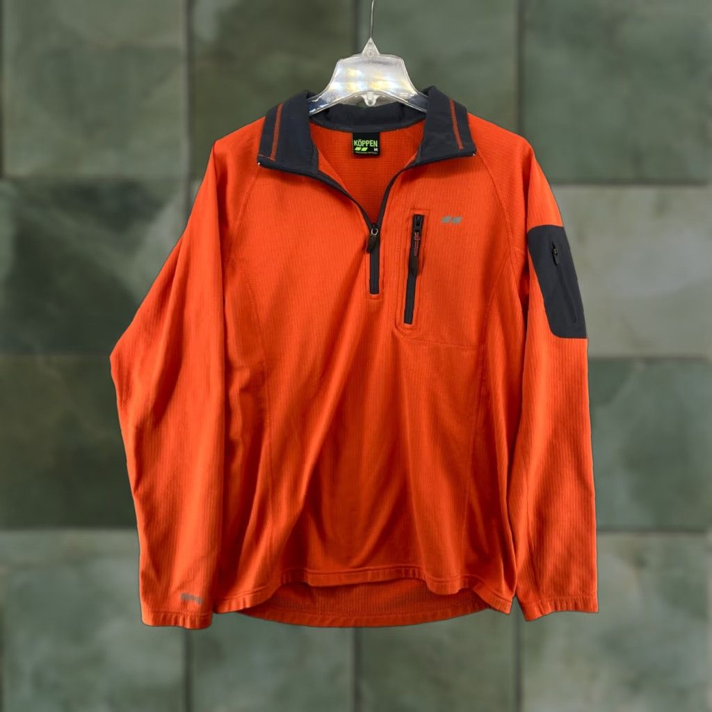 Vintage Koppen Mens Long Sleeve Shirt M Orange Hiking Outdoor Plaid Zip Zipper Casual Workwear Button-Up Collared Regular Men’s Size US M / EU 48-50 / 2 - 1 Thumbnail