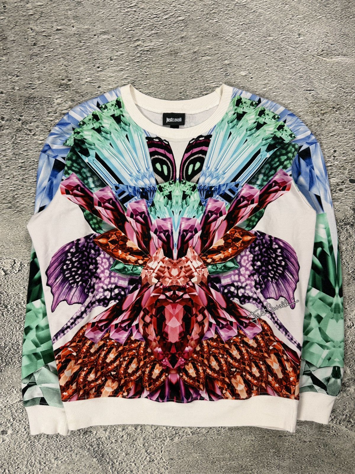 Just Cavalli sweatshirt psychodelic multicolor diamonds