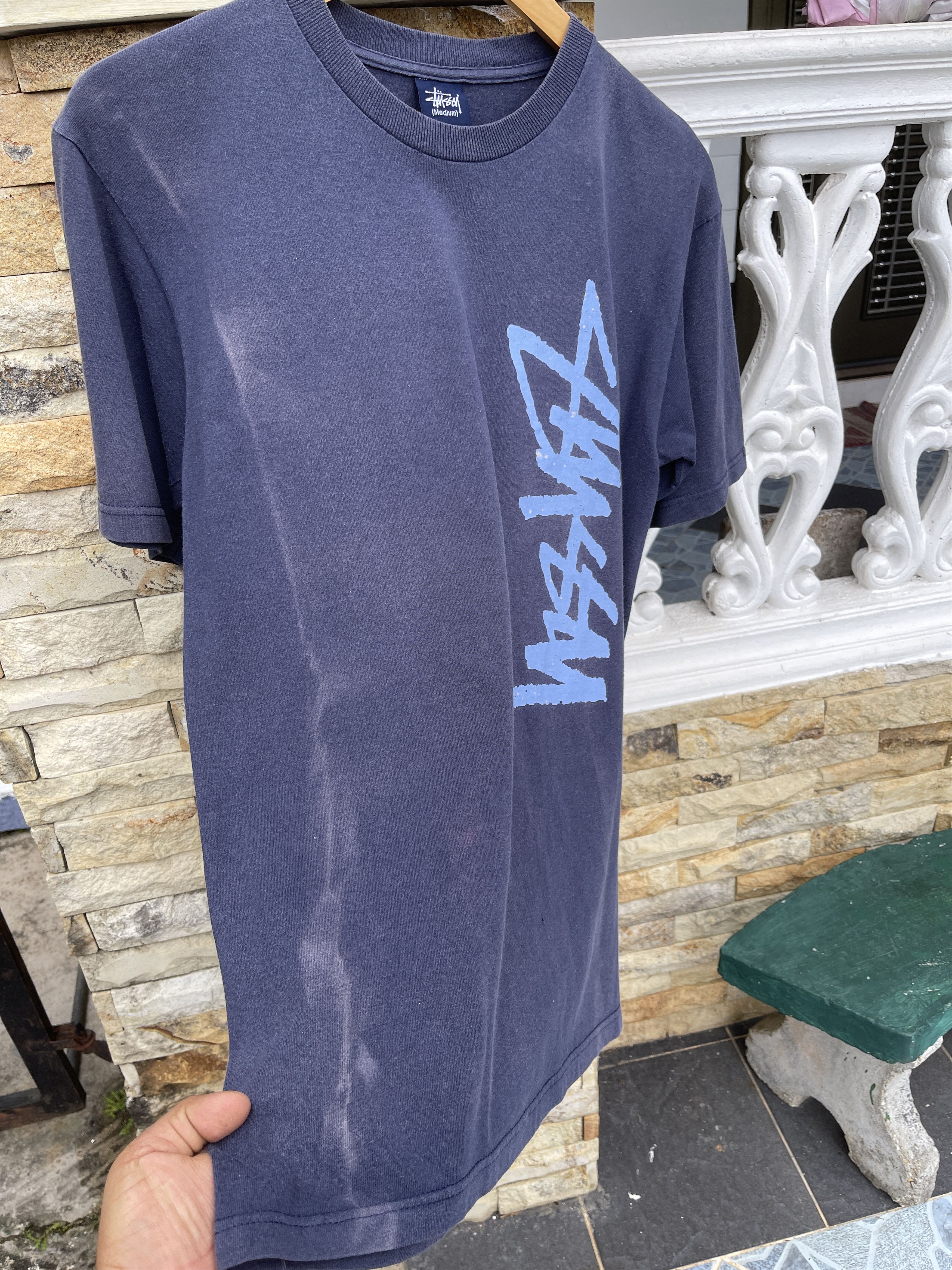 Stussy Rarest🔥Vtg 90s Stussy Signature Mirror Sun Faded Tee Size US S / EU 44-46 / 1 - 6 Thumbnail