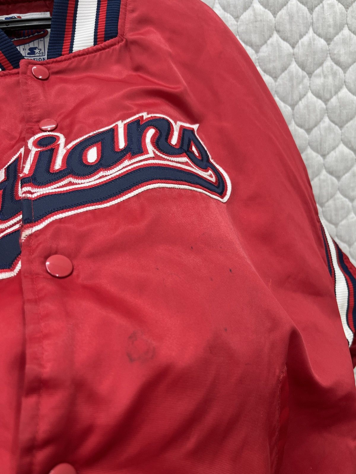 Starter 🔥🔥🔥MLB STARTER CLEVELAND INDIANS VARSITY JACKET Size US L / EU 52-54 / 3 - 13 Thumbnail