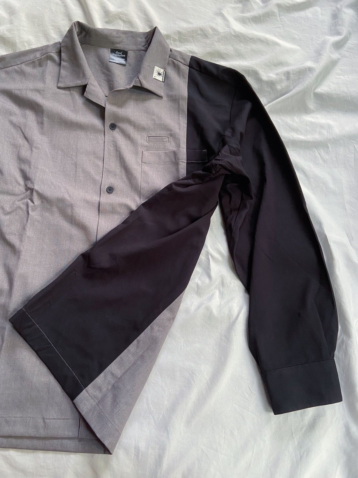 GU × Maison MIHARA YASUHIRO MIHARAYASUHIRO x G.U TWO TONE COLORS BUTTON DOWN SHIRT Size US XL / EU 56 / 4 - 5 Thumbnail