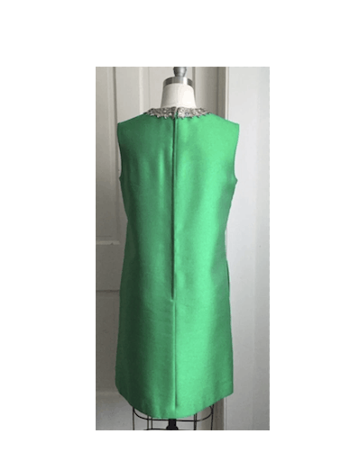 Other Vintage 1960s Halle Bros. Specialty Shop Emerald Shift Dress Size M / US 6-8 / IT 42-44 - 6 Thumbnail