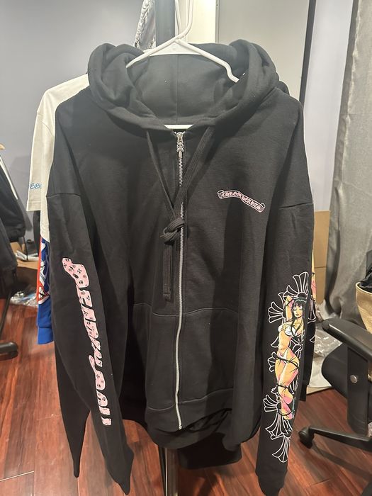 Chrome Hearts Chrome hearts Black/Pink Deadly doll zip up jacket | Grailed