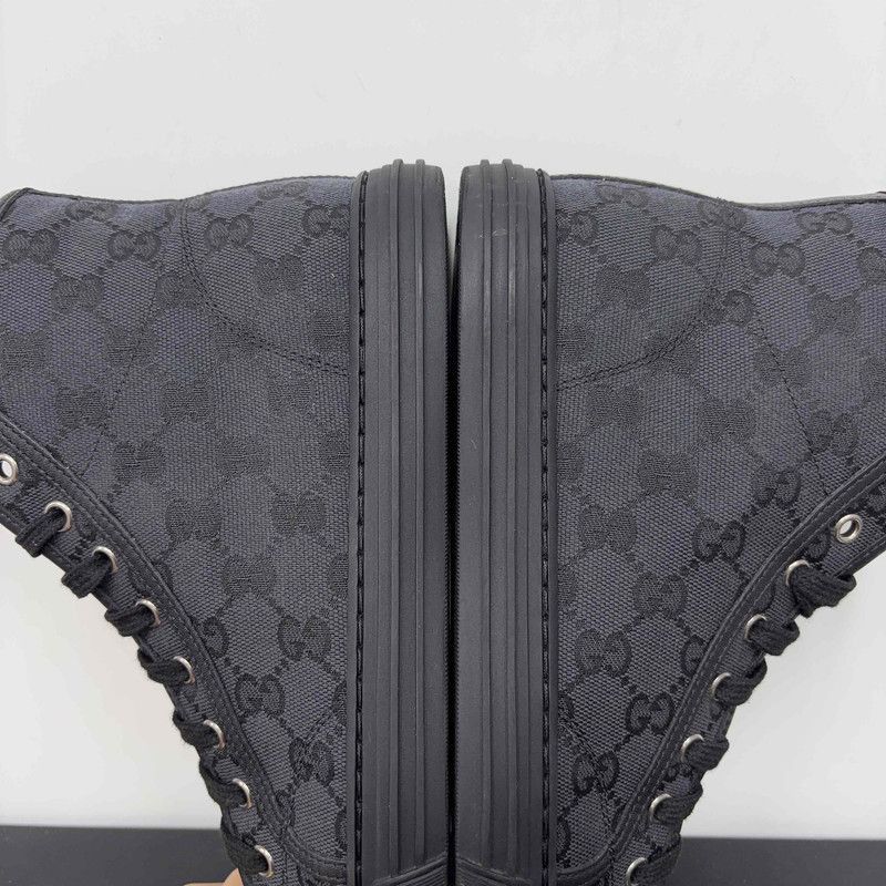 Gucci Gucci Retro GG Canvas High-Top Sneakers - Size US 8 / EU 41 - 3 Thumbnail