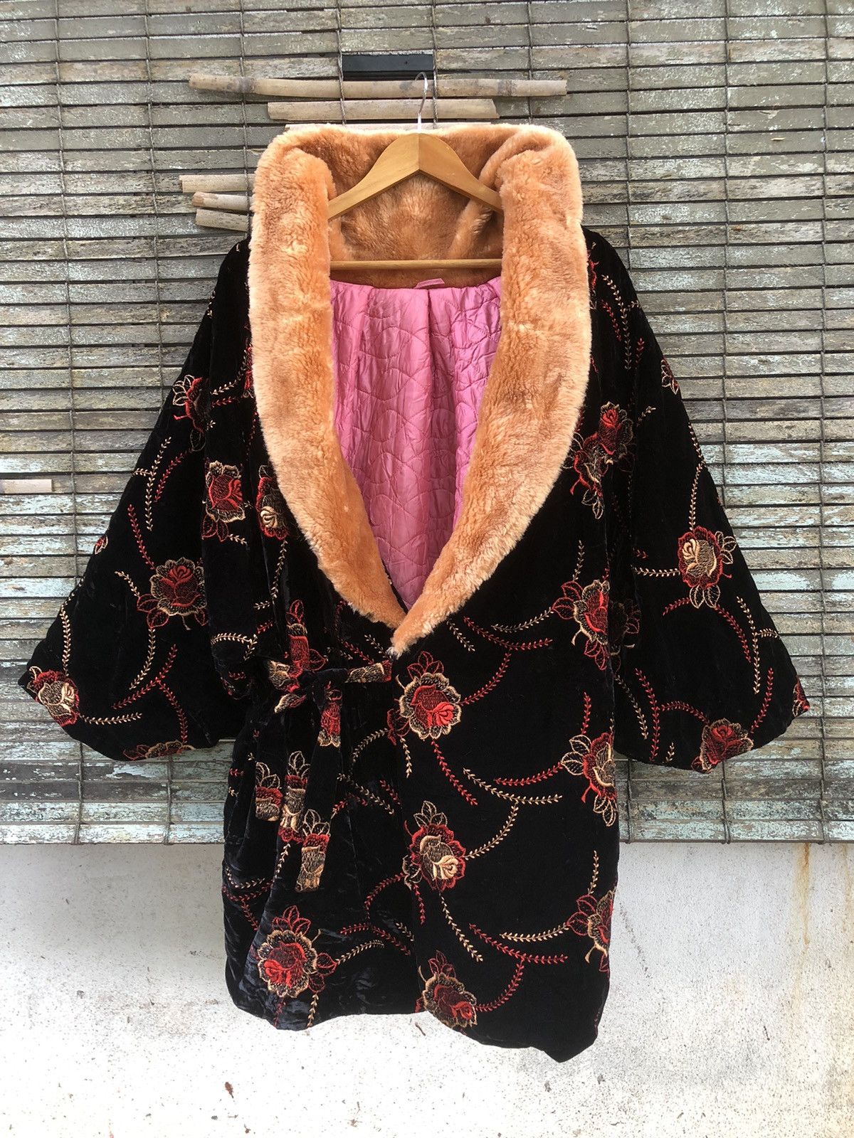 Japanese Brand × Vintage 💥MEGA RARE💥 Vintage Japanese Kimono Contra Stitch Mink Fur Size XL / US 12-14 / IT 48-50 - 1 Thumbnail