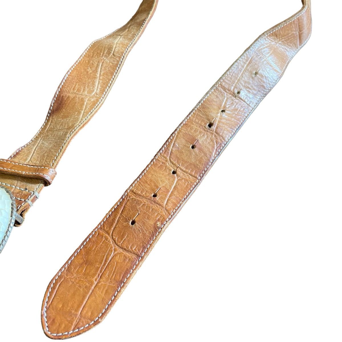 Felisi × Japanese Brand Vintage Felisi Rhinestone Italy Made Leather Belt Size ONE SIZE - 9 Thumbnail