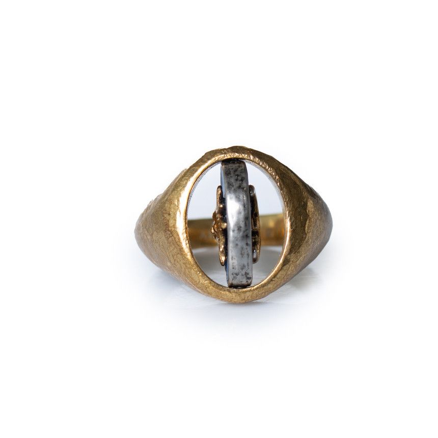 Givenchy Givenchy, astral flip gold tone ring Size ONE SIZE - 6 Thumbnail