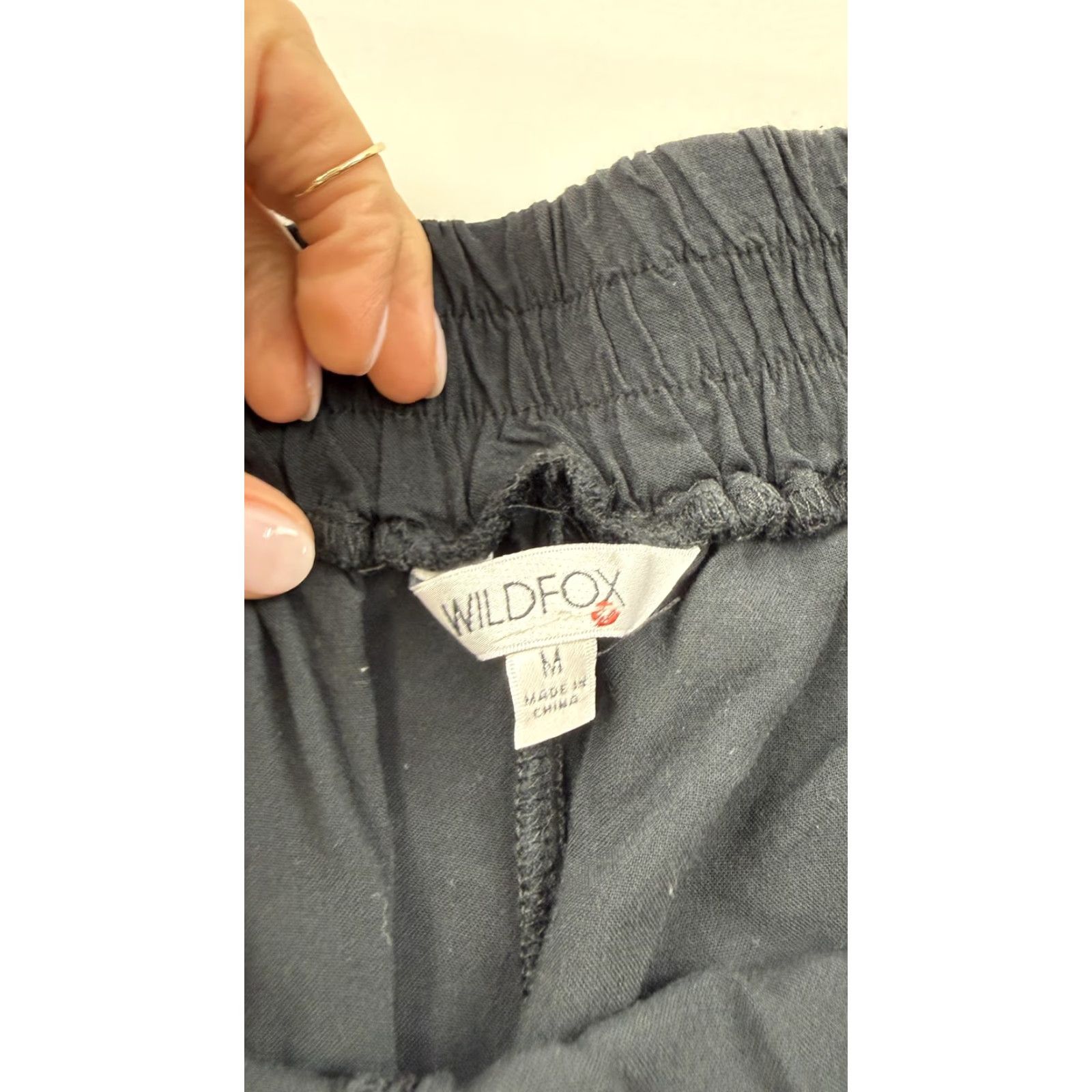 Wildfox Wildfox Shorts Womens Medium Black Elastic Waist Rayon Lounge Casual Pockets Size 32" / US 10 / IT 46 - 4 Thumbnail