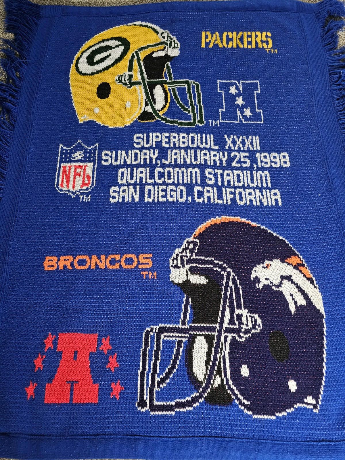 Designer 3 Strikes Packers Broncos super bowl 32 tapestry throw Size ONE SIZE - 2 Thumbnail