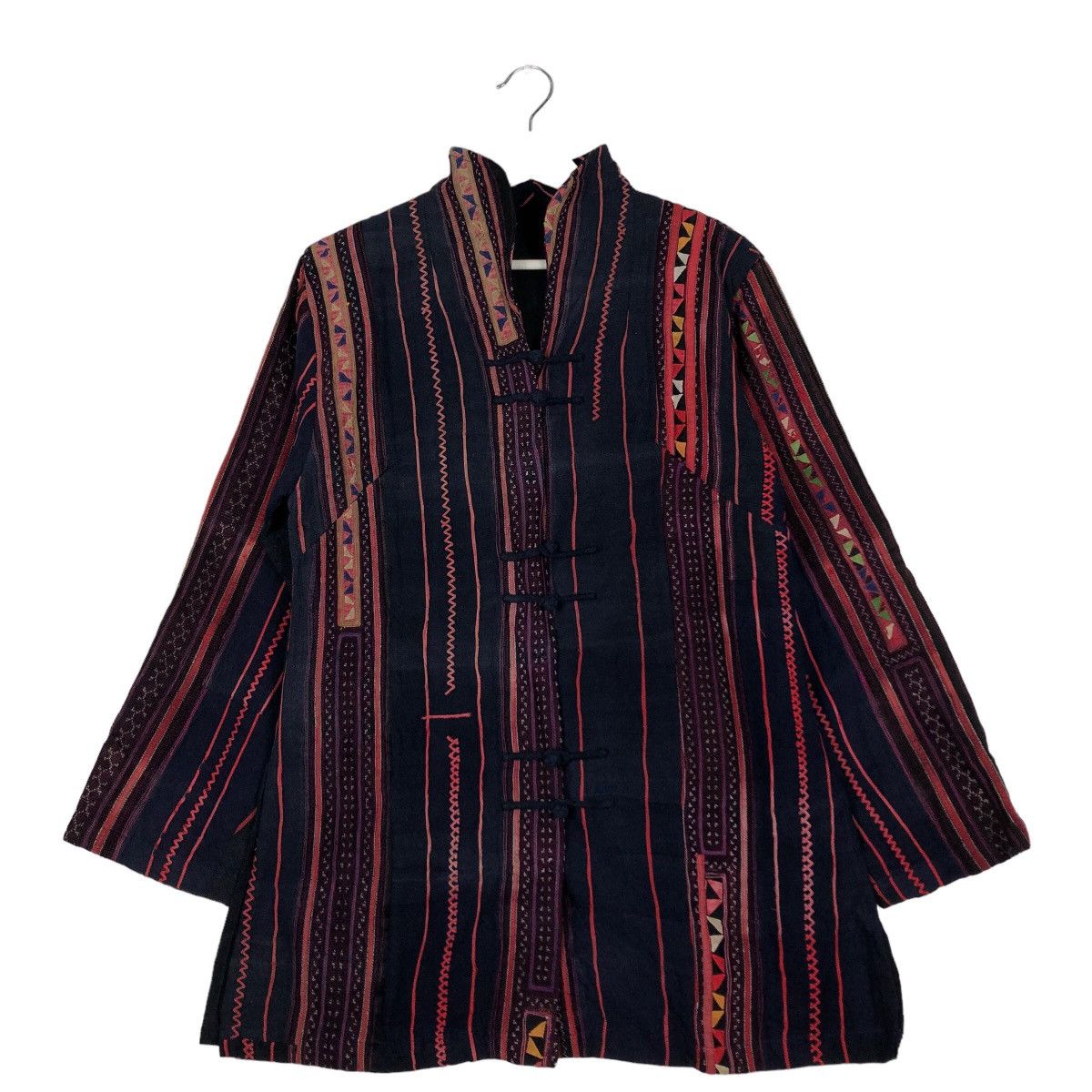 Japanese Brand 🔥Vtg Mandarin Style Jacket Navajo Issey Miyake Design Size US M / EU 48-50 / 2 - 1 Thumbnail