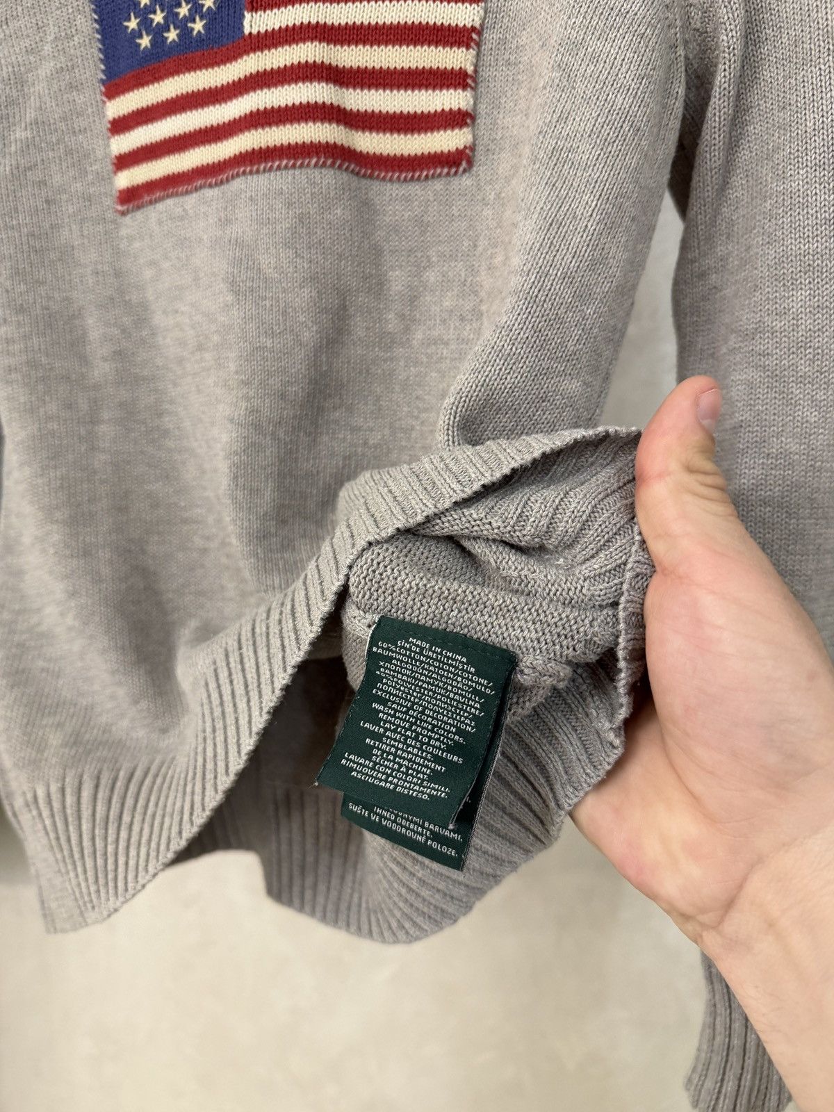 Polo Ralph Lauren Polo ralph lauren USA sweater knit cotton navy flag Size US S / EU 44-46 / 1 - 6 Thumbnail