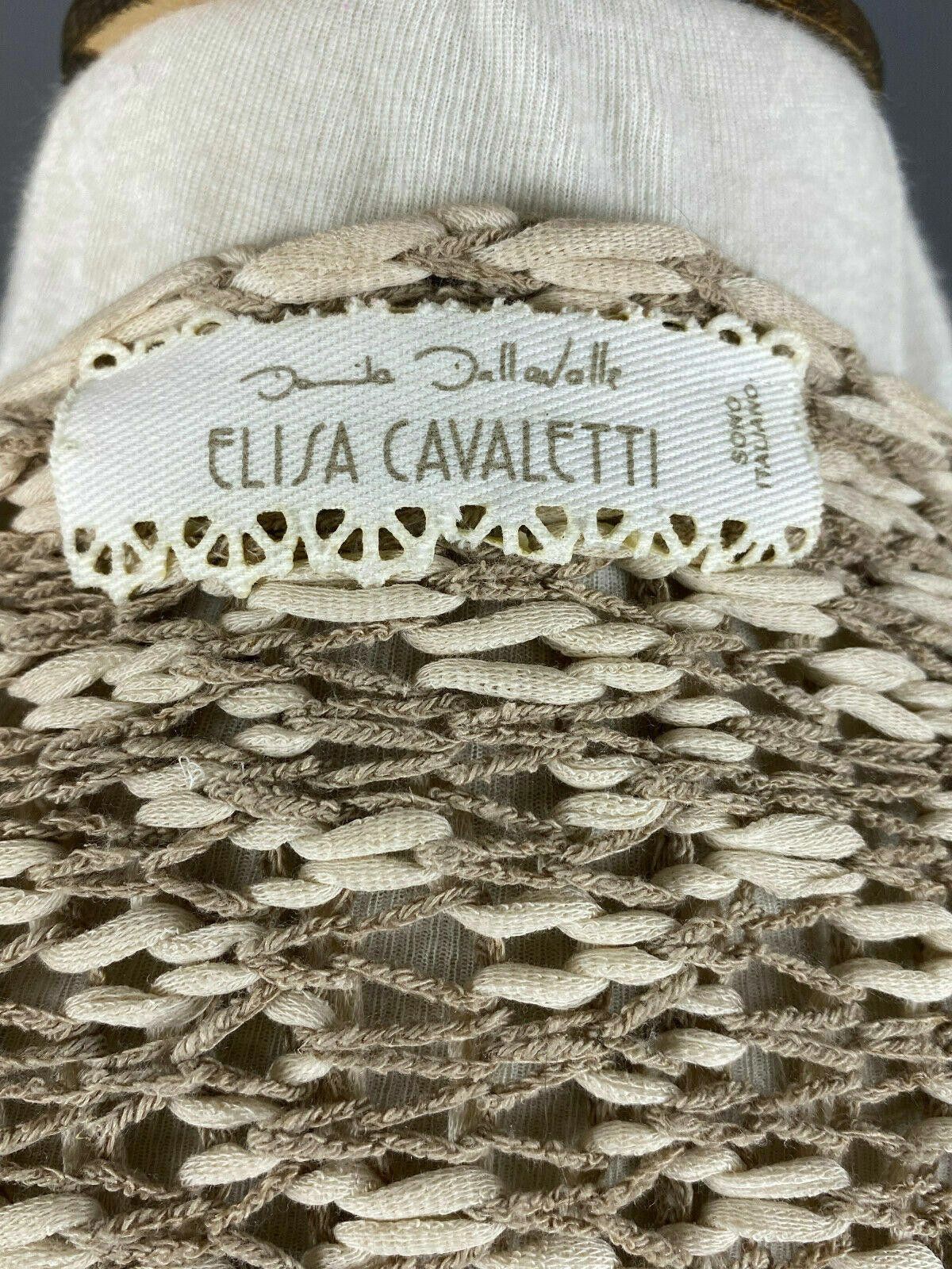 Designer Elisa Cavaletti Beige Desiged Cardigan Sweater Size 1 / S Size M / US 6-8 / IT 42-44 - 8 Thumbnail