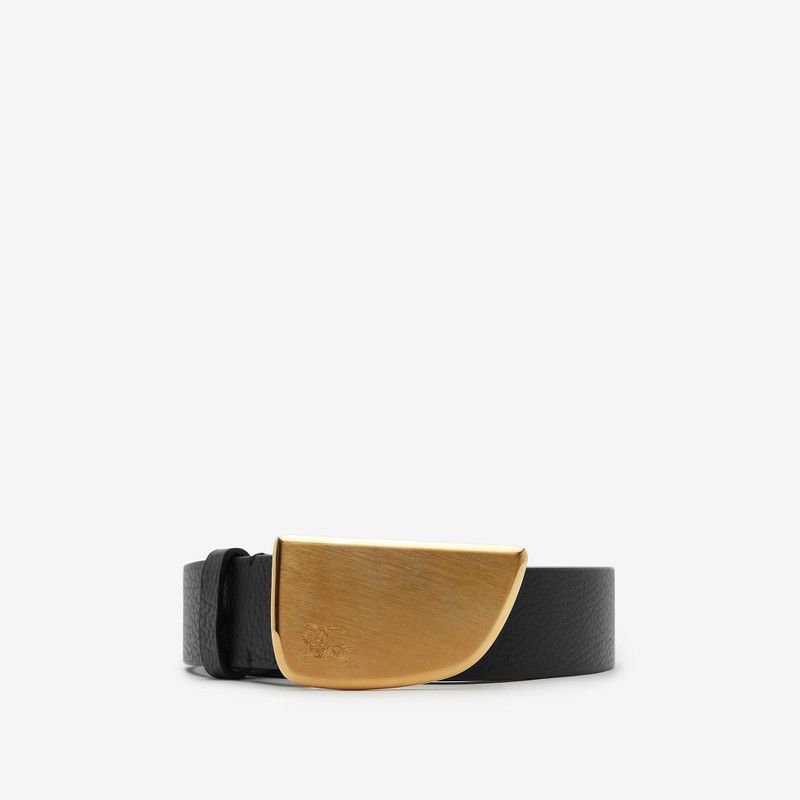 Burberry o1w1db10226 Size: M / Leather Shield Belt In Black Size ONE SIZE - 1 Thumbnail