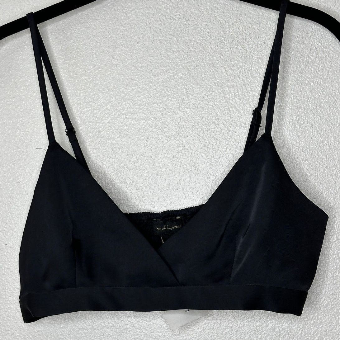 House of Harlow NWT House of Harlow 1960 Black Satin Smocked Back Bralette S Size S / US 4 / IT 40 - 2 Thumbnail