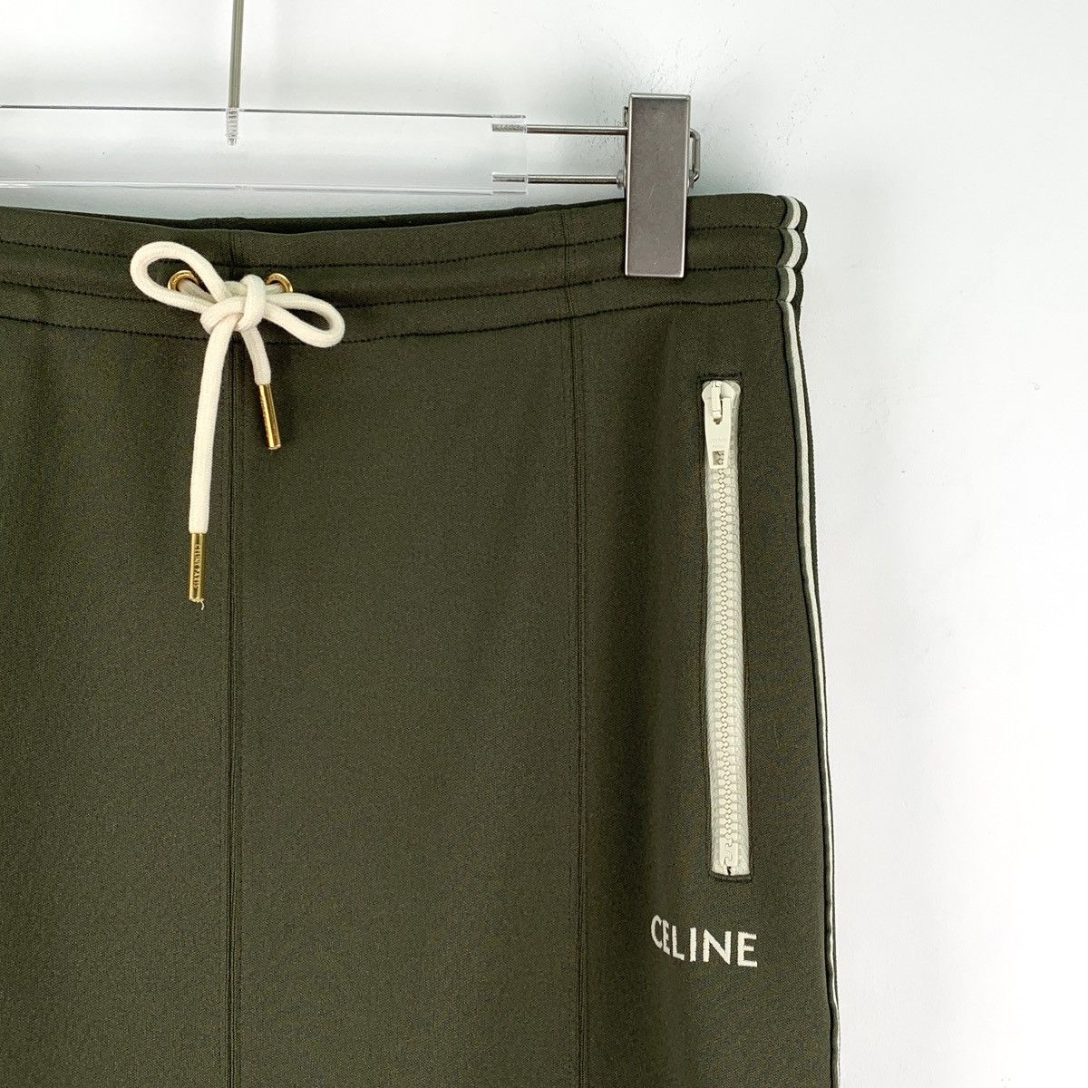 Celine Celine 22FW Dark Green Logo Embroidery Casual Skirt K26WX Size 28" / US 6 / IT 42 - 3 Thumbnail