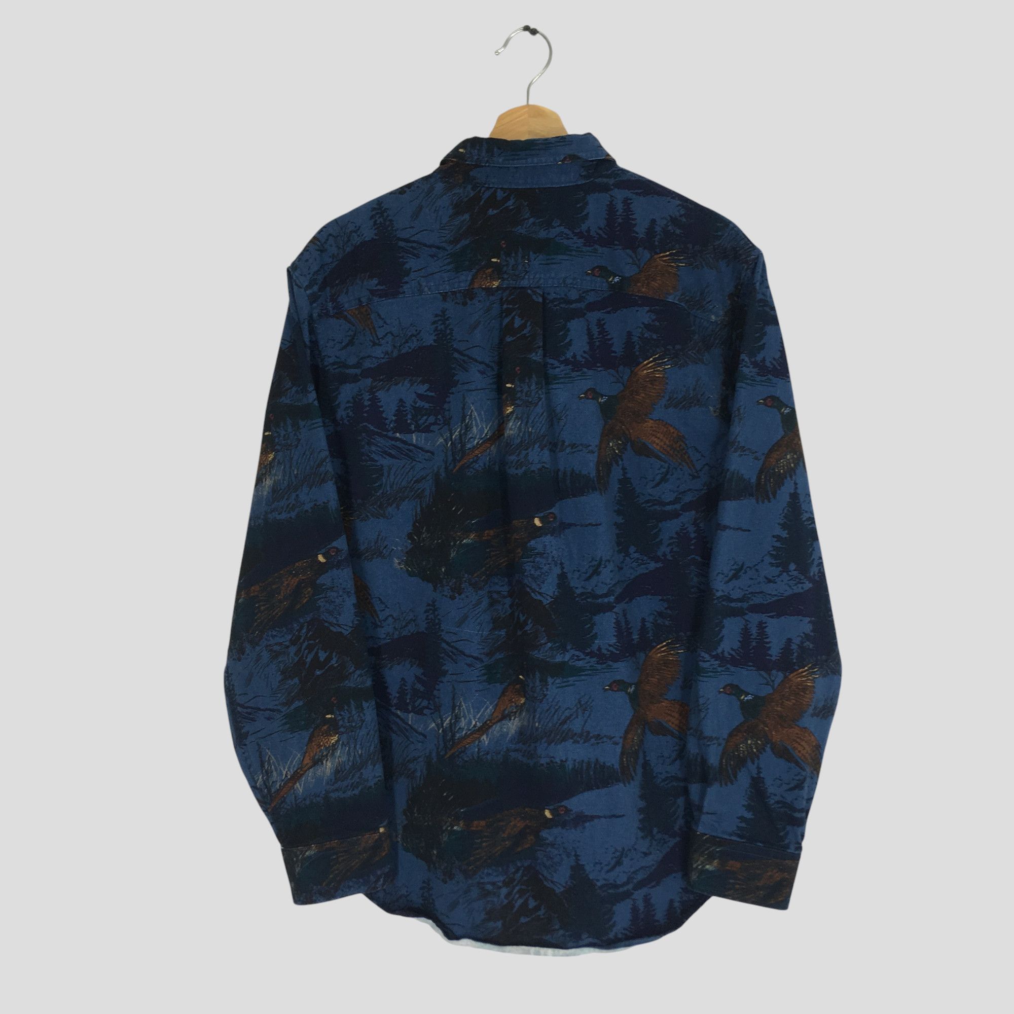 Croft & Barrow Vintage 90s Croft & Barrow Overprinted Pheasant Bird Shirt Size US M / EU 48-50 / 2 - 2 Thumbnail