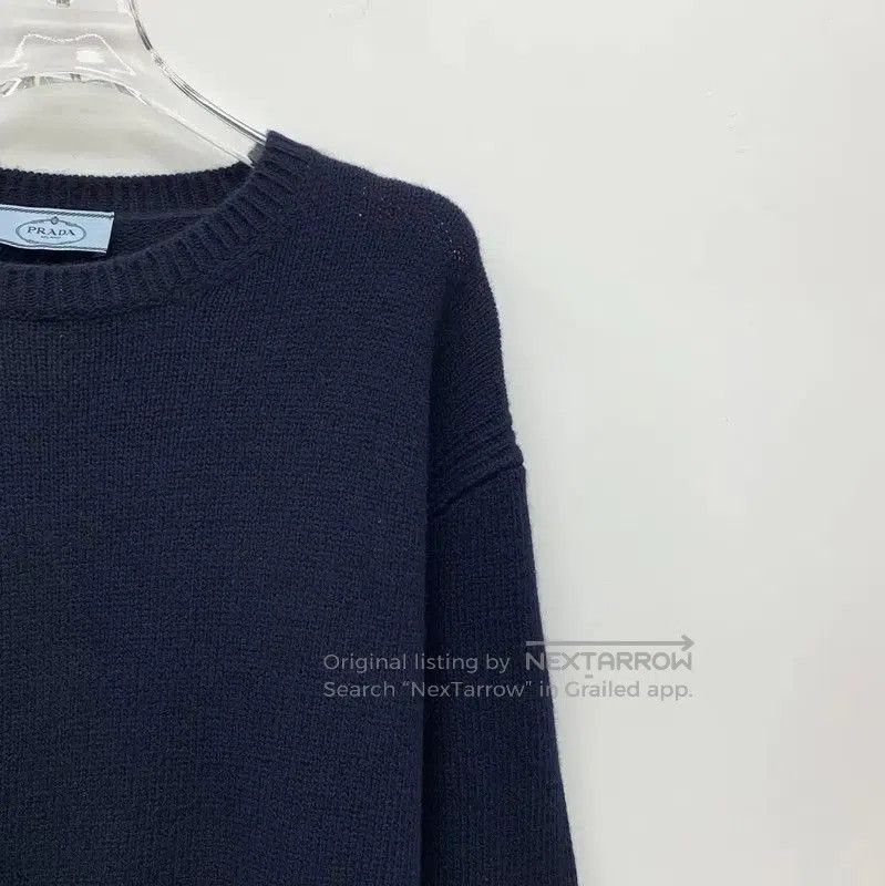 Prada Prada Women's Navy Wool Knit Sweater. Size M / US 6-8 / IT 42-44 - 3 Thumbnail