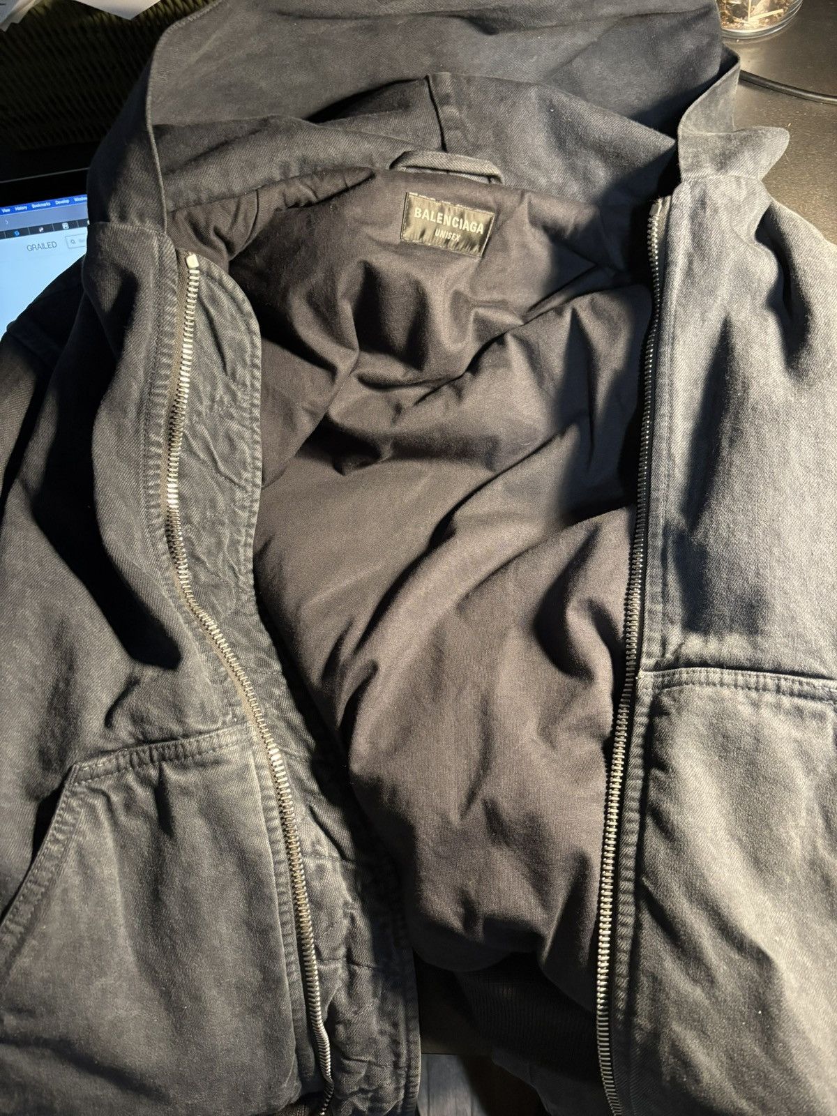 Balenciaga Balenciaga Oversized Denim Bomber Size US XS / EU 42 / 0 - 3 Thumbnail