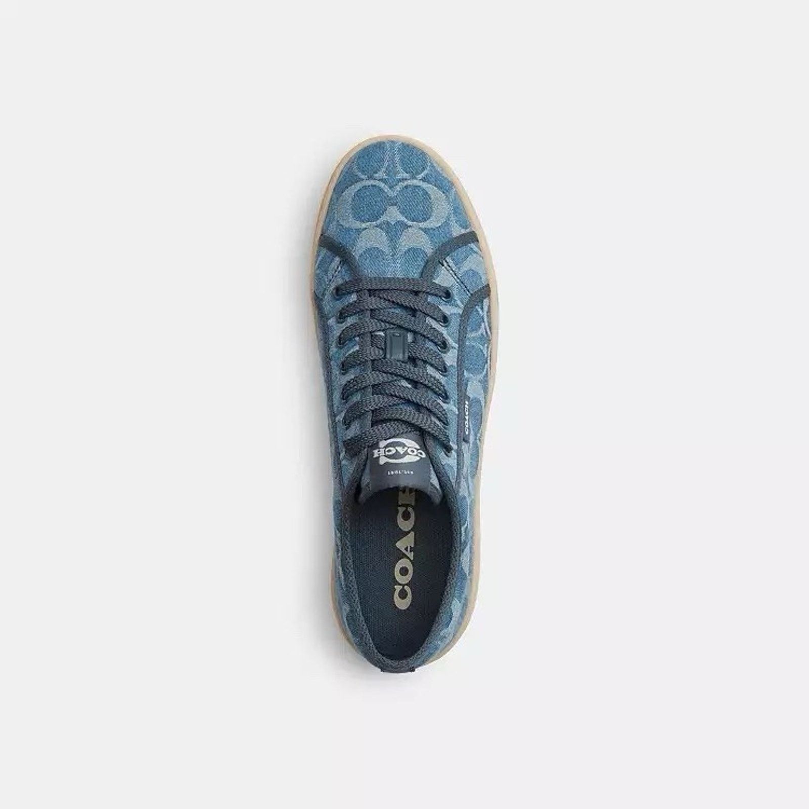 Coach NEW Coach Woman Canvas Sneaker CDQ99 Light Denim/Ivory Size US 6.5 / IT 36.5 - 8 Thumbnail