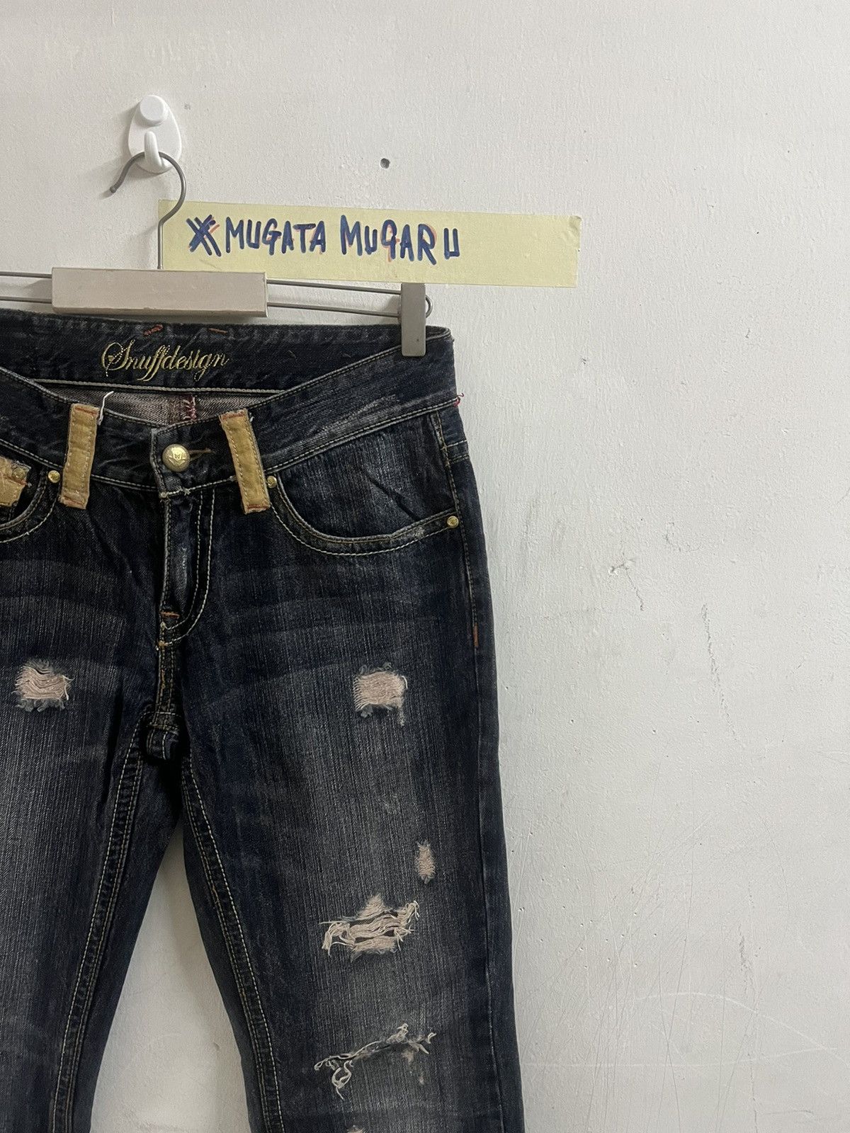 FLARED🔥THRASHED RIPPED DENIM PANT