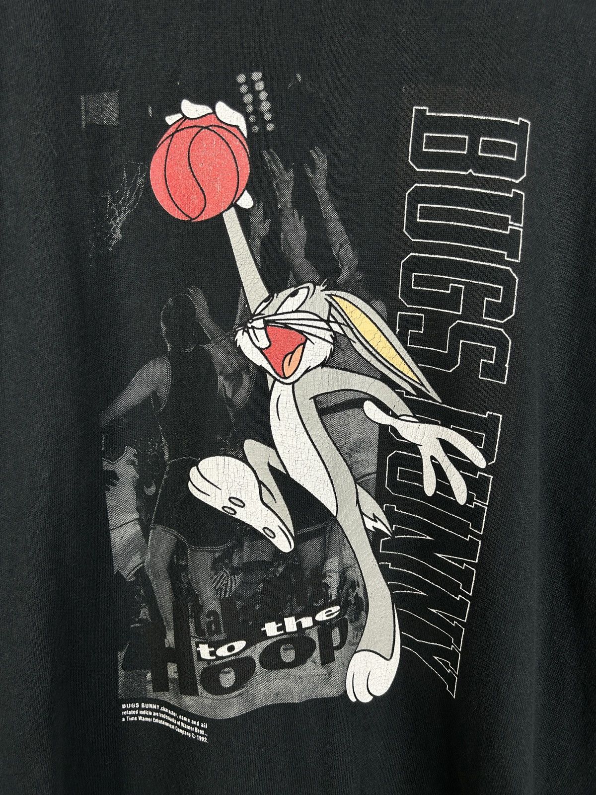 Vintage 90s Bugs Bunny Space Jam Jordan Heavy Sweat T-Shirt L Size US L / EU 52-54 / 3 - 2 Thumbnail