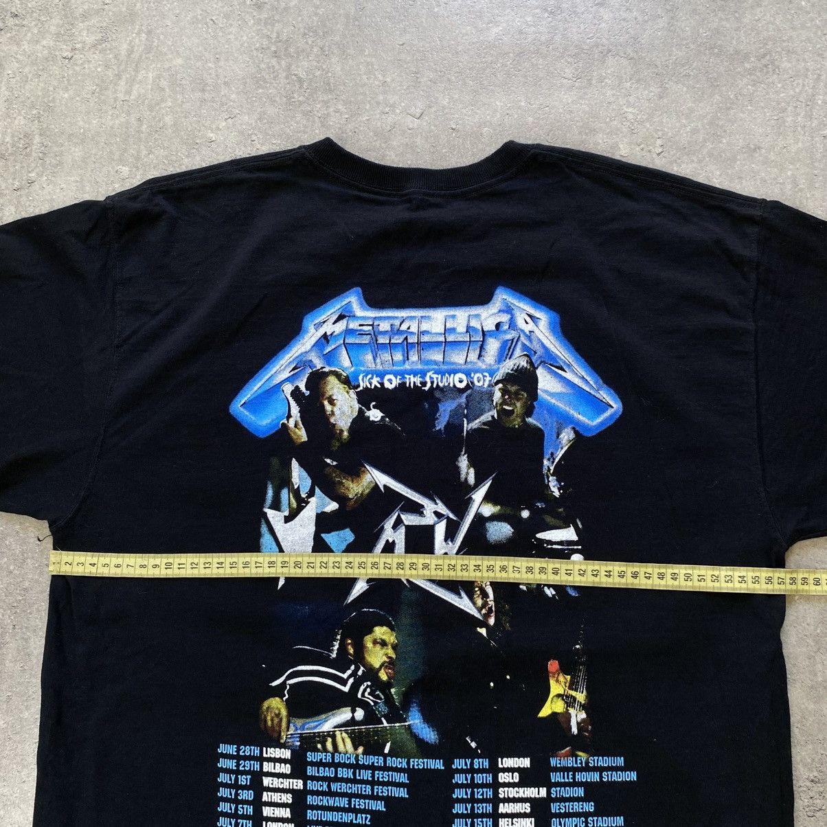 Metallica Metallica Sick of the Studio 2007 Vintage Tour Merch T-Shirt Size US XL / EU 56 / 4 - 9 Thumbnail