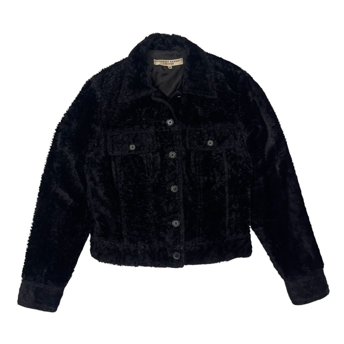 Katharine Hamnett London ⚡️Vintage Katharine Hamnett London Faux Fur Cropp Jacket Size M / US 6-8 / IT 42-44 - 6 Thumbnail
