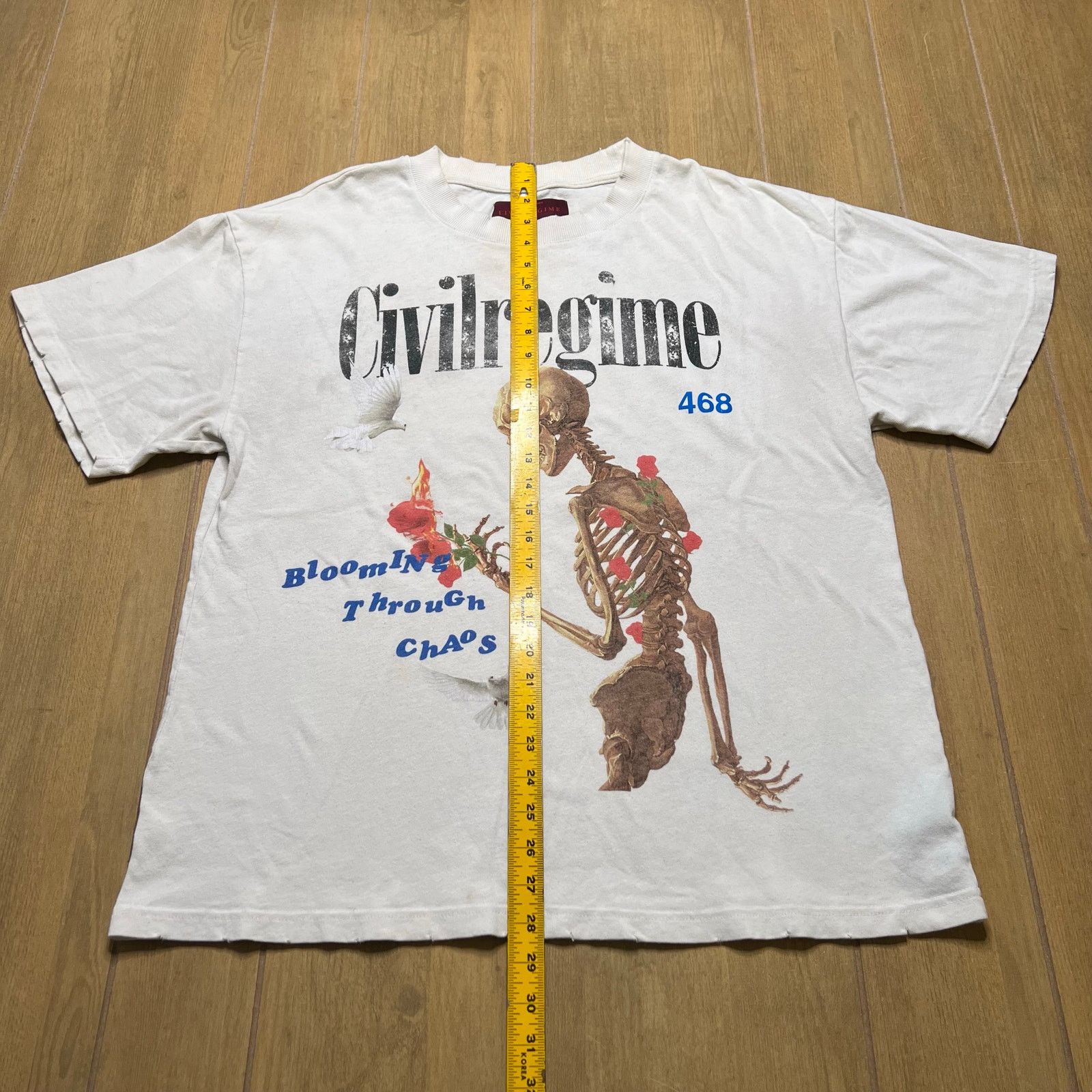 Civil Regime Civil Regime Blooming Through Chaos Skeleton T Shirt M Y2K Size US M / EU 48-50 / 2 - 4 Thumbnail