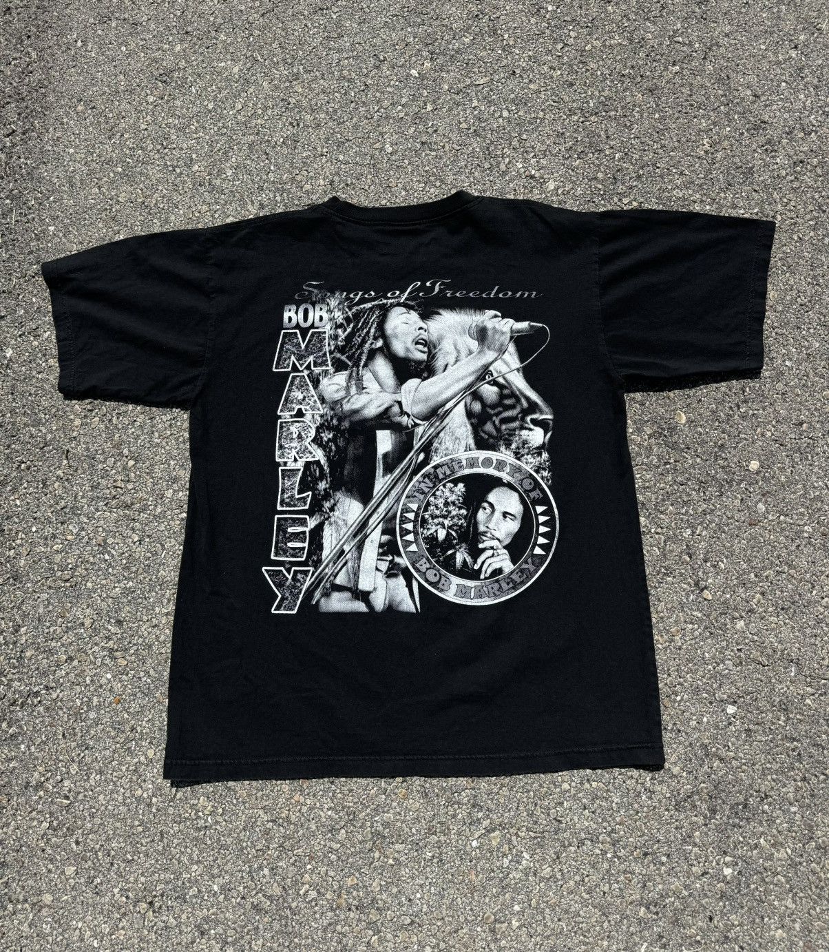 Rap Tees 00s Bob Marley Songs of Freedom memorial rap tee reggae Size US XL / EU 56 / 4 - 2 Thumbnail