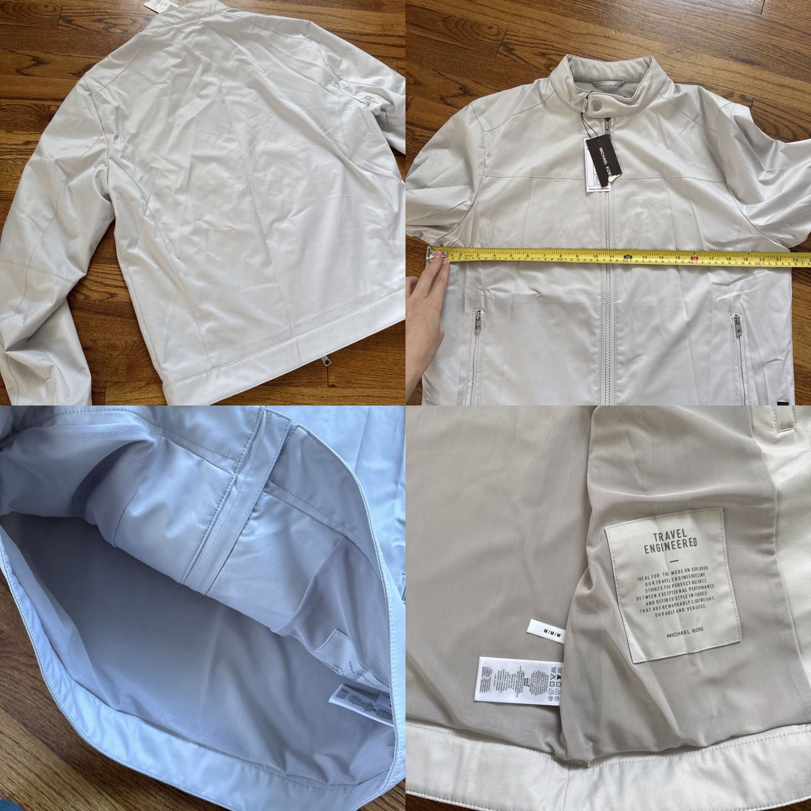 Michael Kors MICHAEL KORS Gray Pearl Windbreaker Rain Jacket Mens M C20 Jacket Size US M / EU 48-50 / 2 - 8 Thumbnail