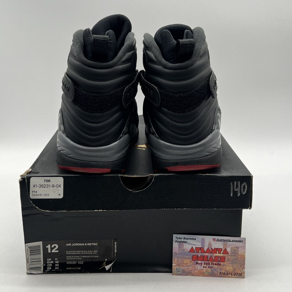 Jordan Brand Air Jordan 8 bred Size US 12 / EU 45 - 3 Thumbnail