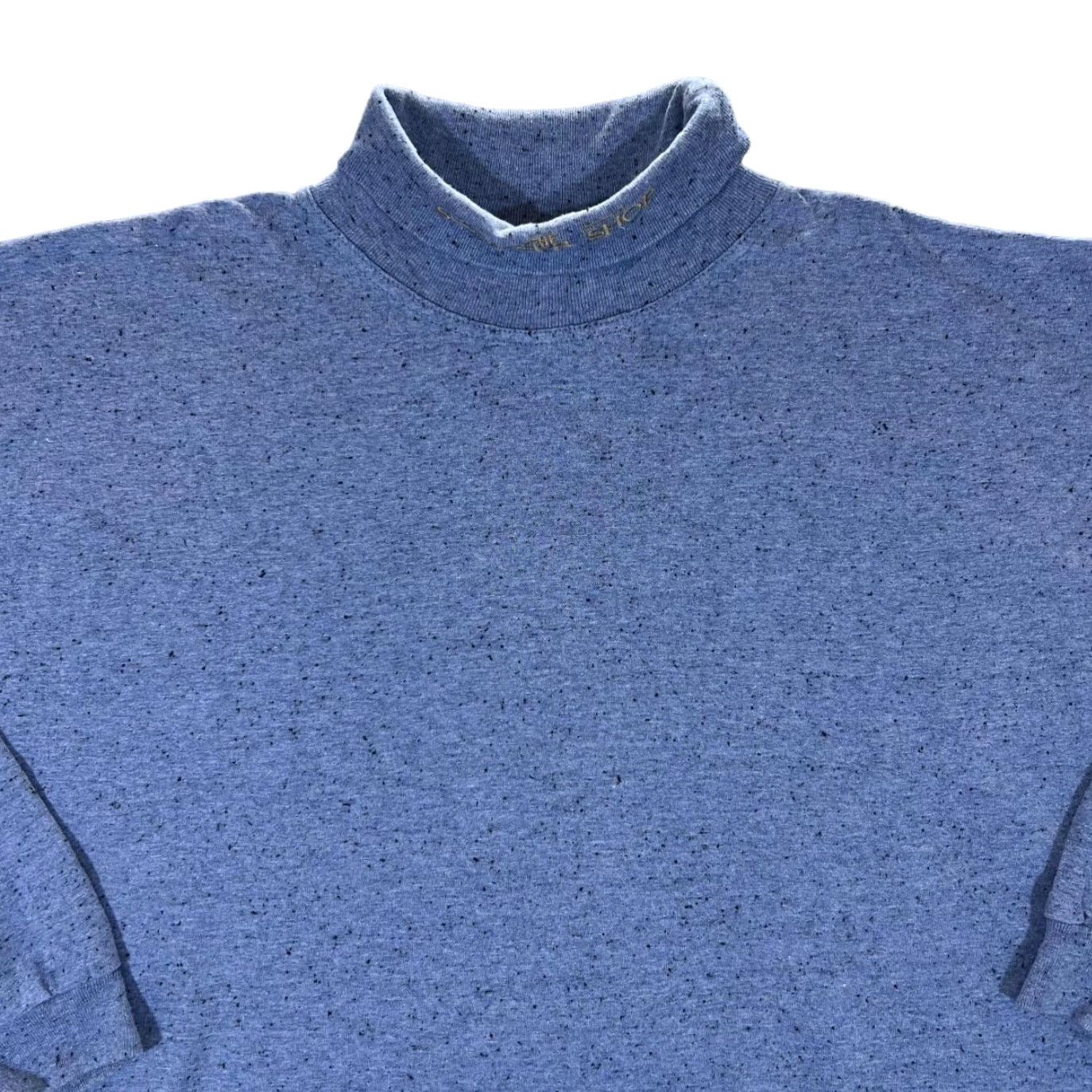 Vintage VINTAGE THE SWEATER SHOP Long Sleeve Turtle Roll Neck Sweatshirt Top XL Blue Flecked Mens Pullover Size US XL / EU 56 / 4 - 2 Thumbnail