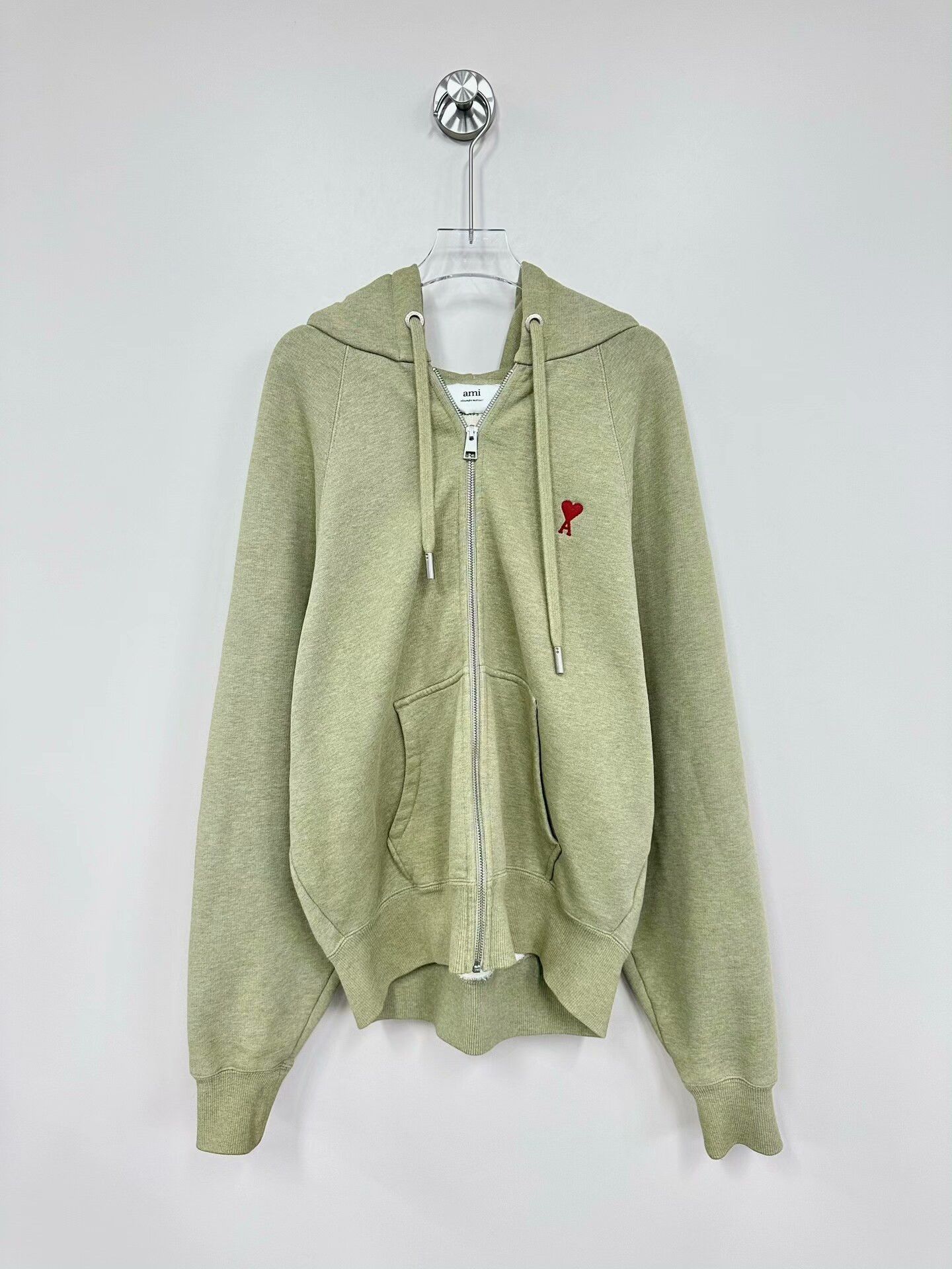 Sebastien Ami Ami Paris Green Hoodie with Heart Embroidery Size US M / EU 48-50 / 2 - 1 Thumbnail