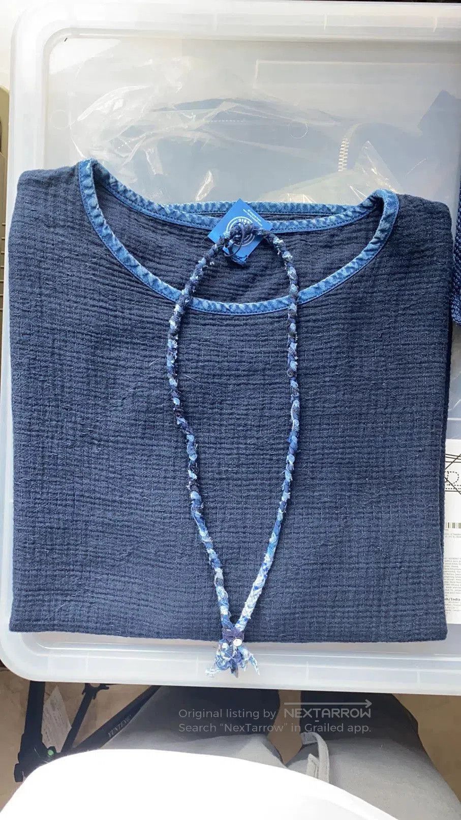 Porter Classic classic sashiko short sleeve top. Size US M / EU 48-50 / 2 - 4 Thumbnail