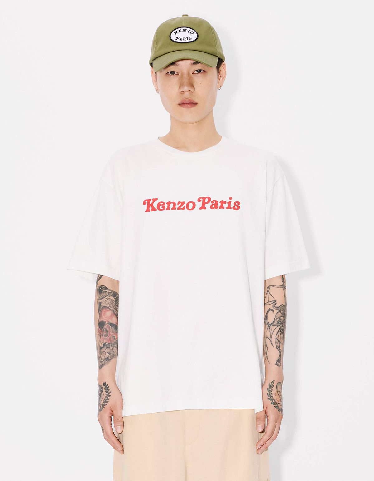 Kenzo Kenzo Verdy Market Genderless Oversized Off-White T-Shirt Size US XXS / EU 40 - 3 Thumbnail