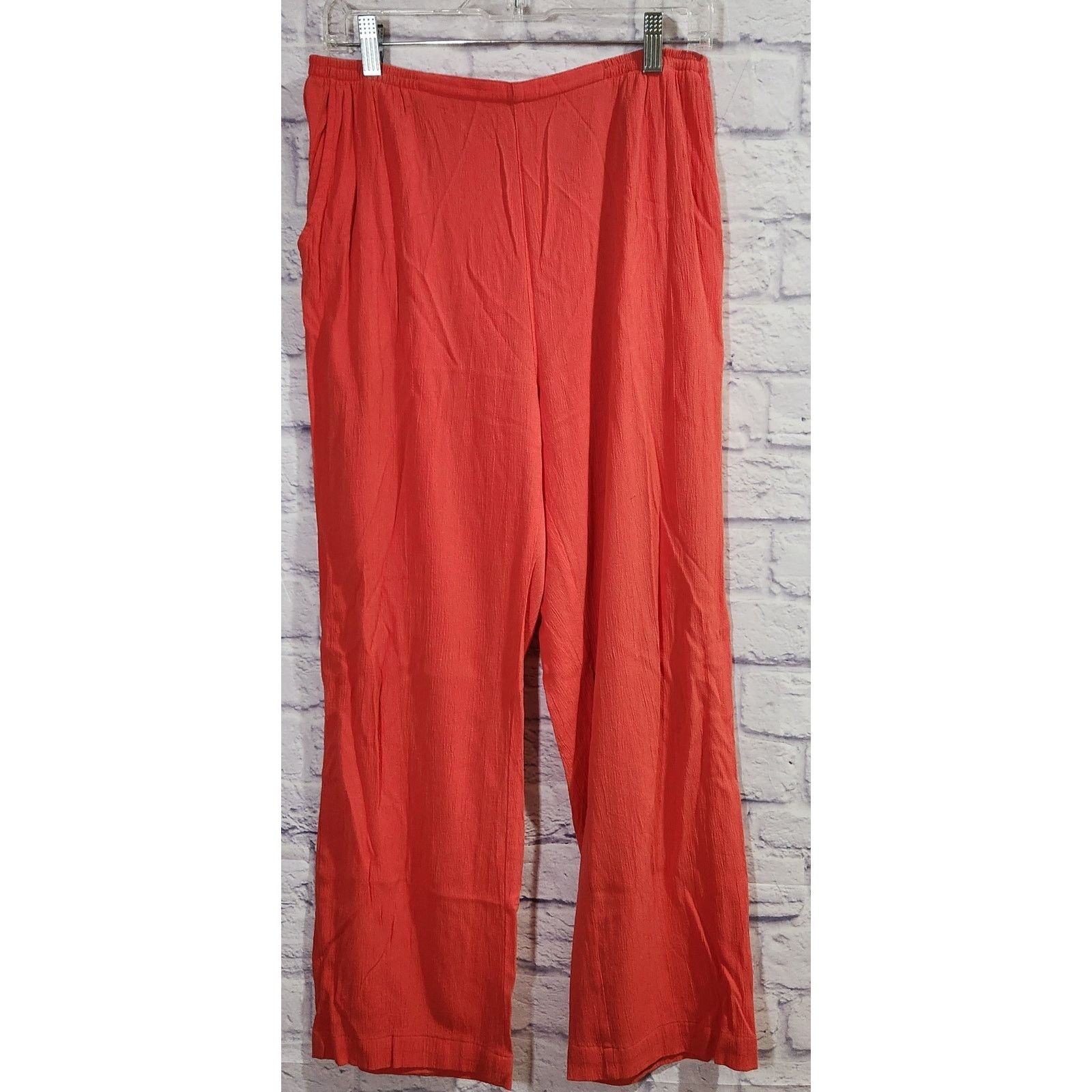 Other Draper's & Damon's Orange Crinkle Material Pull On Pants M Size 30" / US 8 / IT 44 - 1 Thumbnail