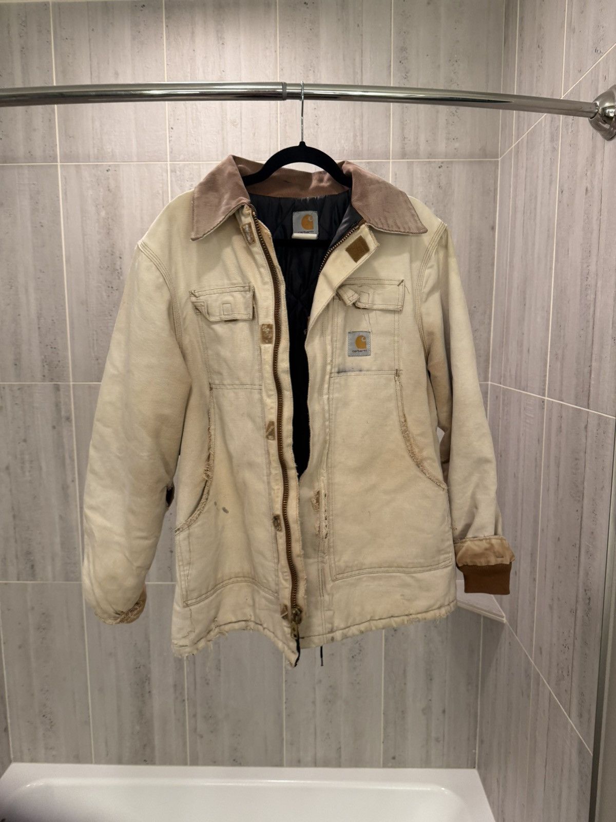 Carhartt Rare-Vintage Carhartt Detroit Jacket – Faded Sandstone Duck Size US L / EU 52-54 / 3 - 4 Thumbnail