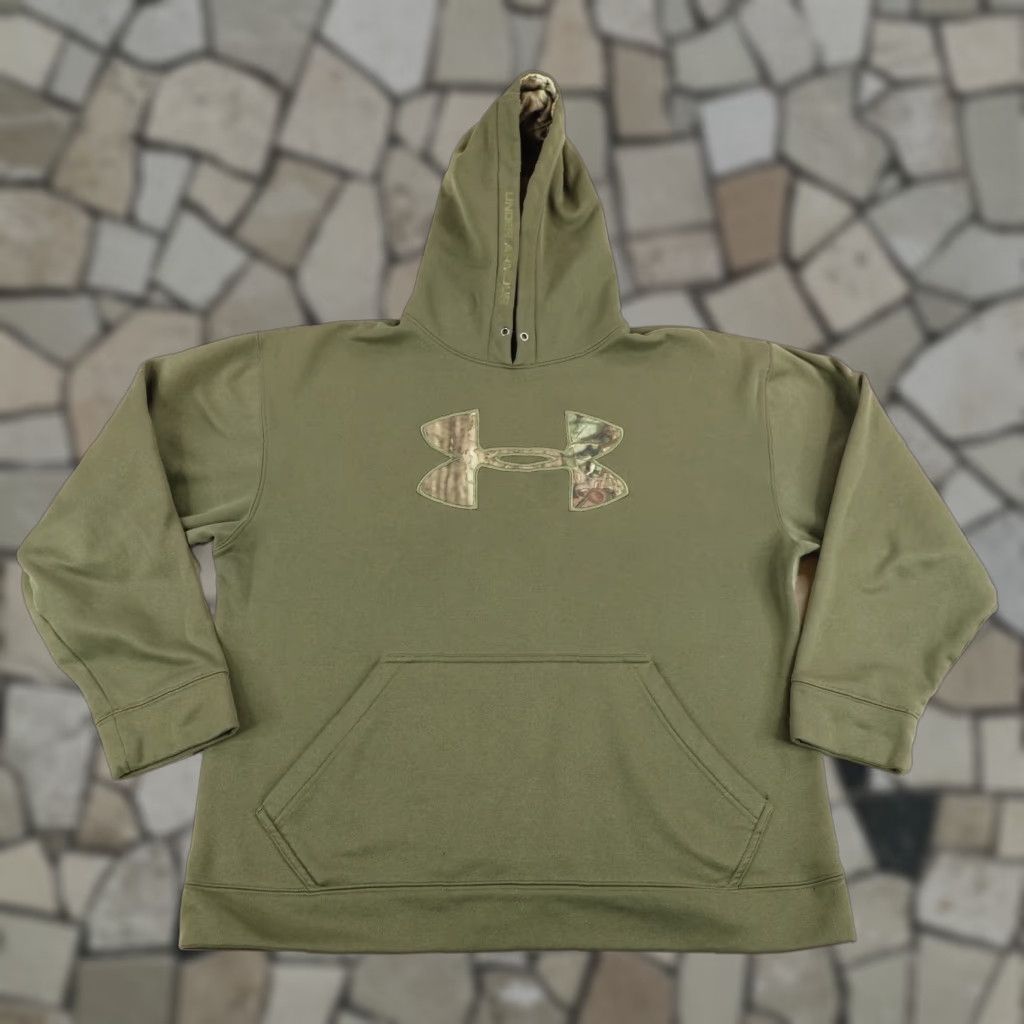 Under Armour Under Armour Hoodie Mens Medium Green Camo Pullover Sweatshirt Hunting Size US M / EU 48-50 / 2 - 1 Thumbnail