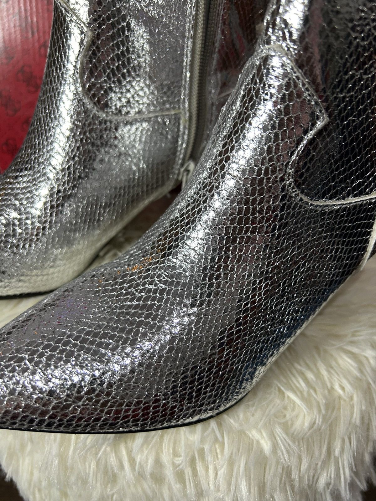 Guess GUESS Ankle Boots (Silver Snake Print), size 39 Size US 9 / IT 39 - 15 Thumbnail