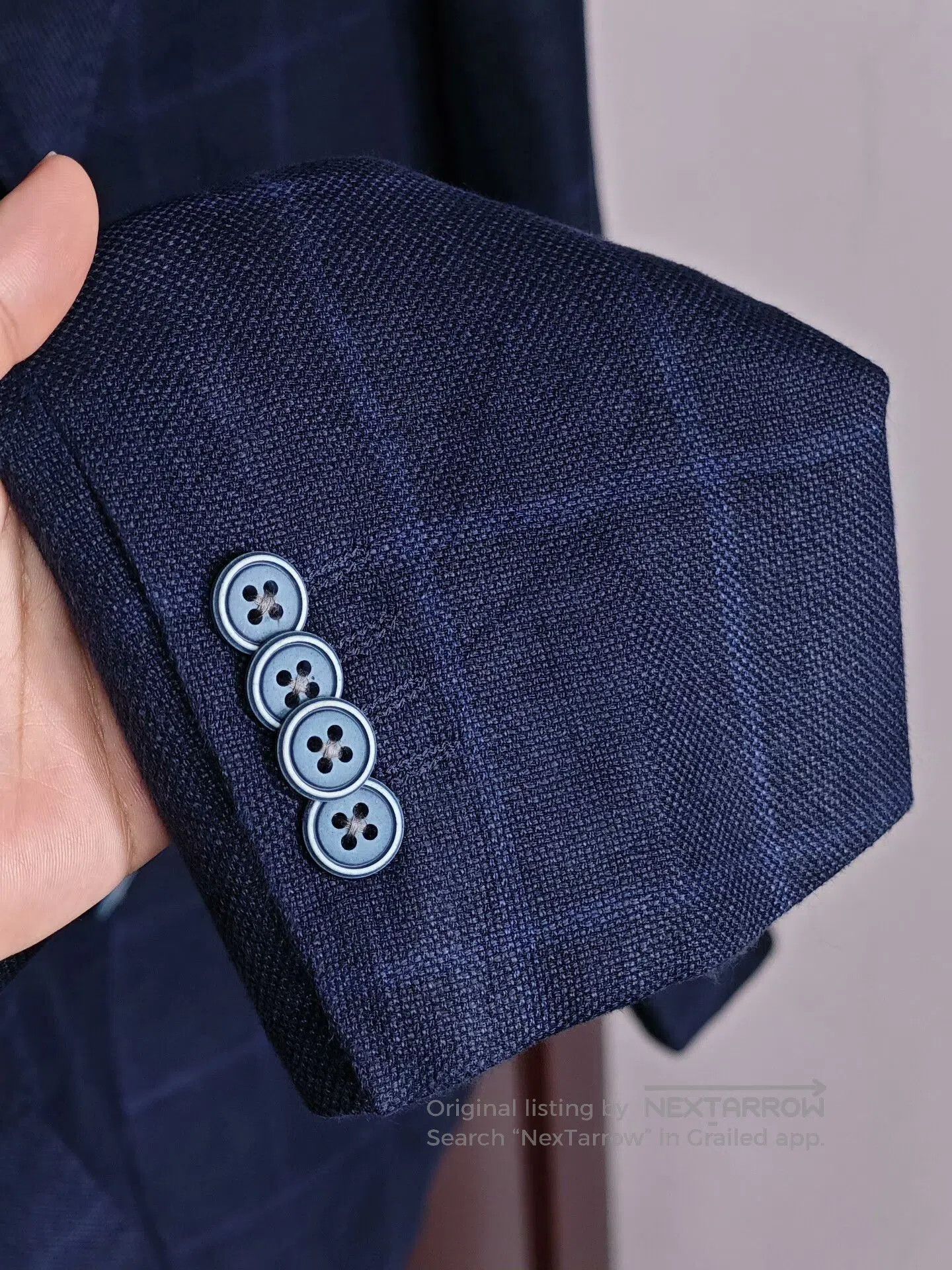 Ermenegildo Zegna Italian Zegna Blue Check Blazer. Size US M / EU 48-50 / 2 - 4 Thumbnail
