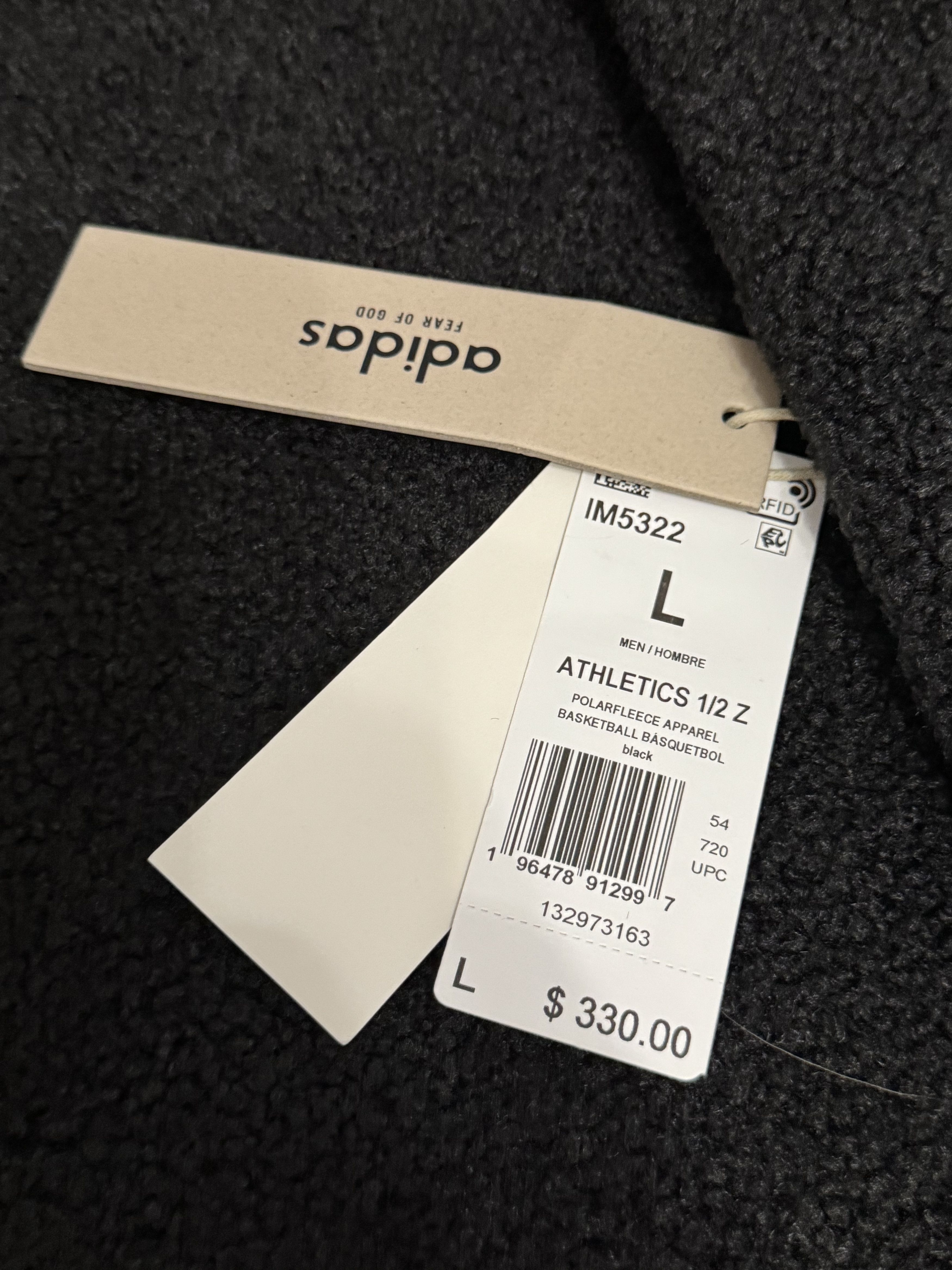 Adidas × Fear of God adidas x Fear of God Athletics 1/2 Zip 'Black' IM5322 Size US L / EU 52-54 / 3 - 2 Thumbnail