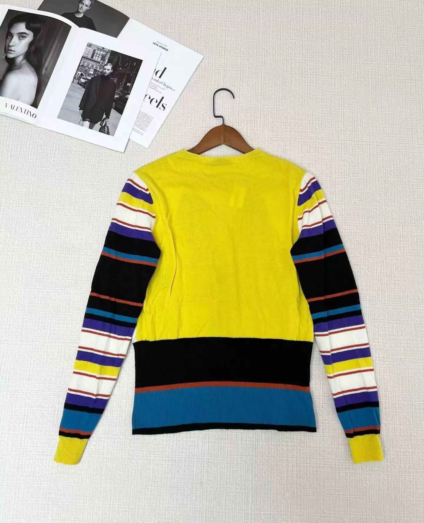 Valentino Valentino Intarsia Logo Wool Long Sleeve Top L Size L / US 10 / IT 46 - 5 Thumbnail