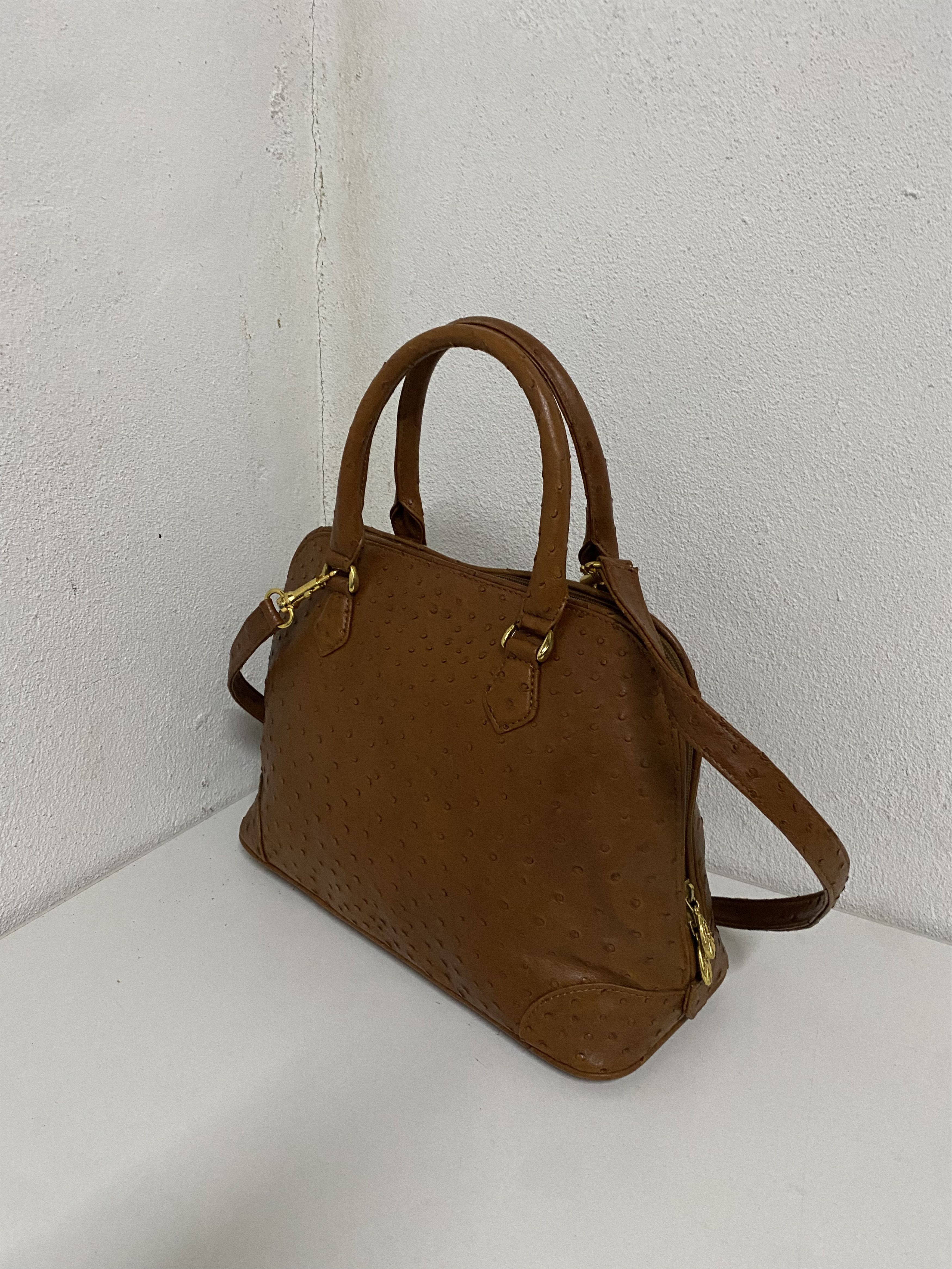 Leather Ostrich Leather Two Way Bag Size ONE SIZE - 4 Thumbnail