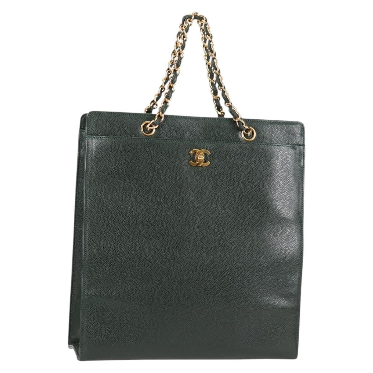Chanel Chanel Vintage CC Lock Pocket Chain Tote Caviar Size ONE SIZE - 1 Thumbnail