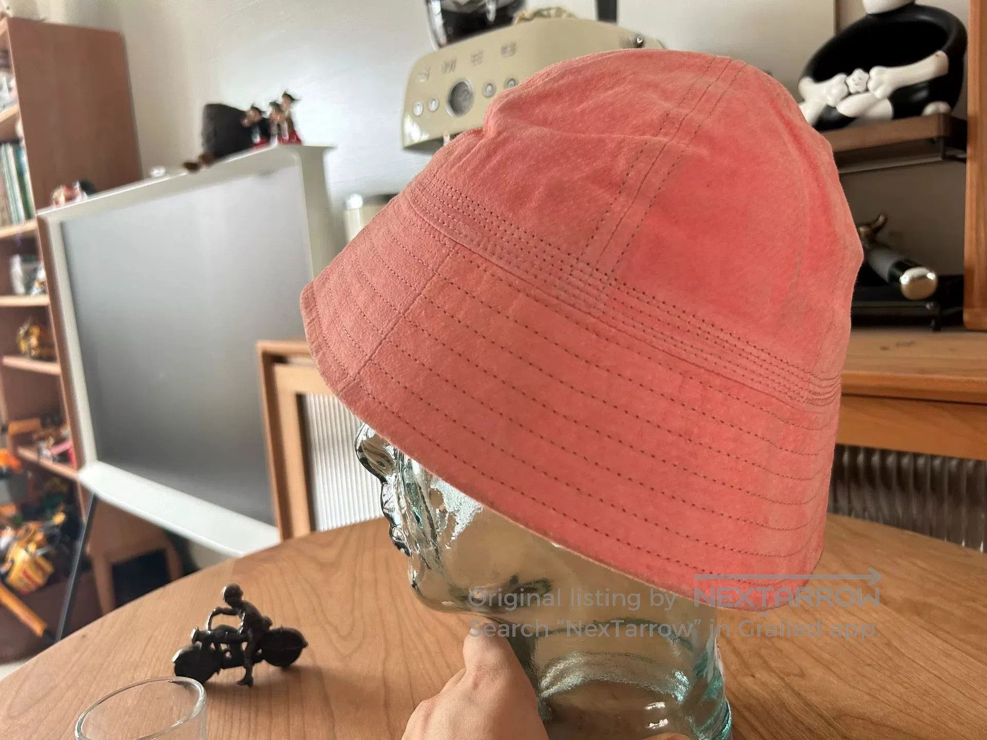 Hender Scheme pink suede bucket hat for all genders. Size ONE SIZE - 4 Thumbnail