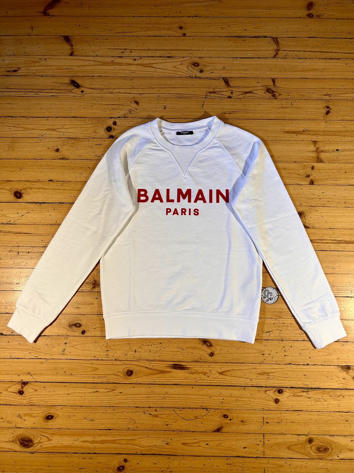 Balmain Balmain White Sweatshirt Size S / US 4 / IT 40 - 1 Thumbnail