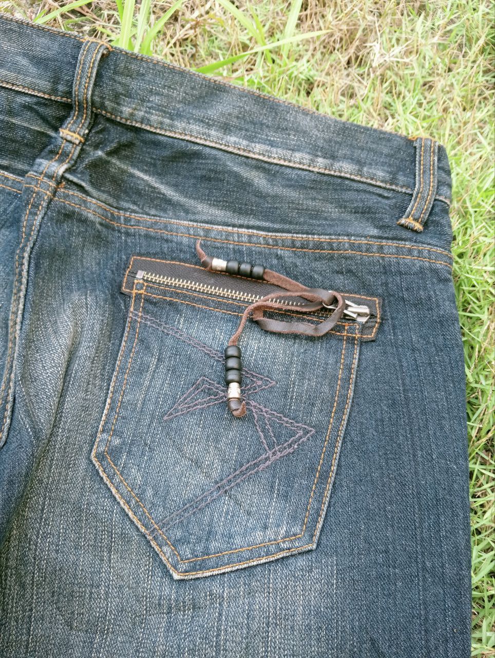 Japanese Brand JAPANESE 291295=HOMME ZIPPER DISTRESSED JEANS Size US 34 / EU 50 - 12 Thumbnail